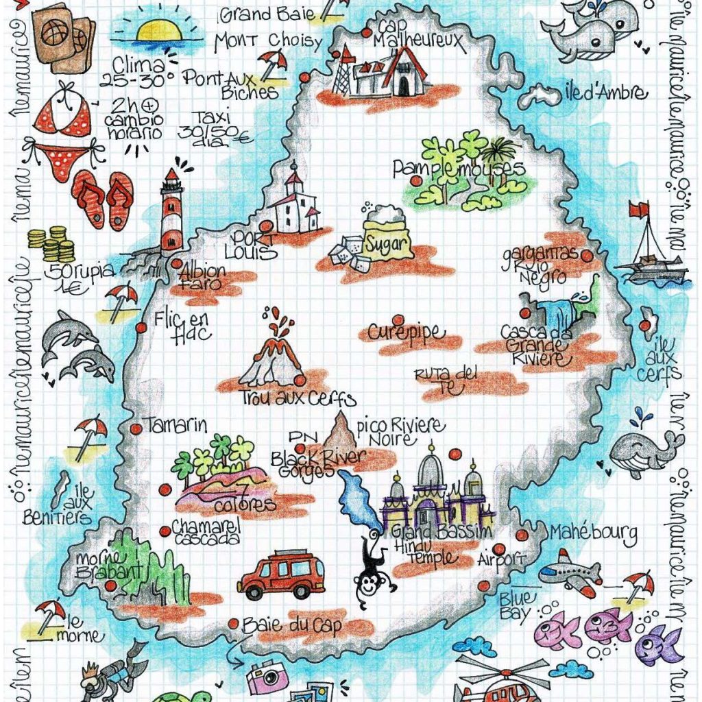 mapa isla mauricio